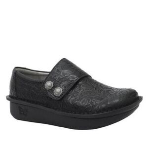 ALEGRIA DELIAH Embossed Black Nursing Shoes EU 36